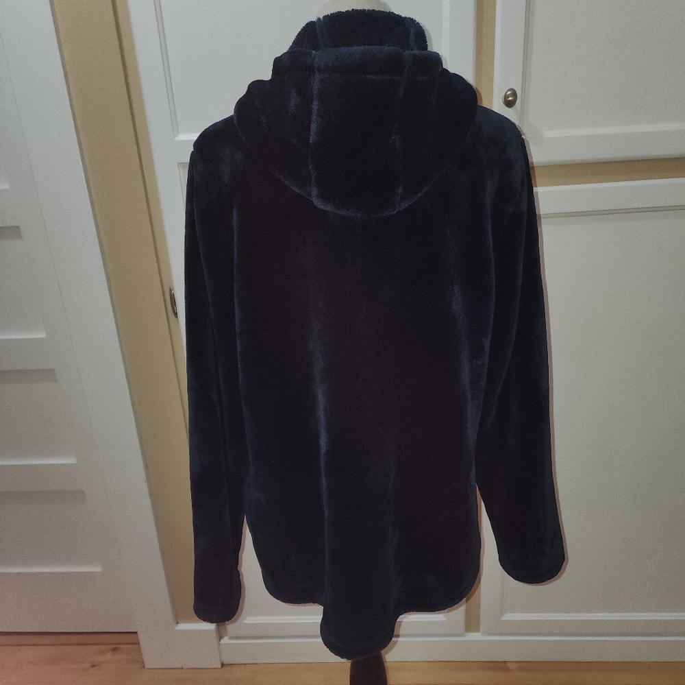 32° HEAT Women's Cozy Navy Blue Fleece Zip-Up Hoodie - Picture 7 of 12